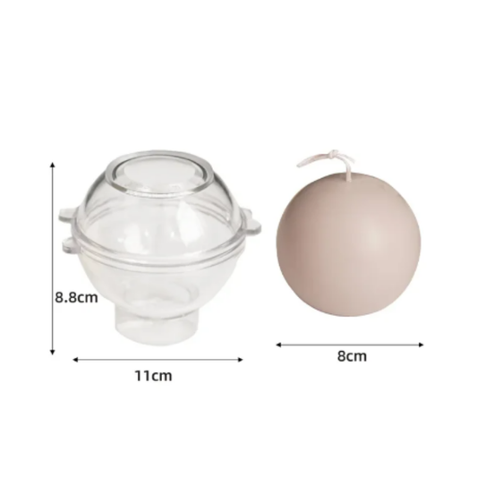 Craftto Küre Akrilik Plastik Mum Kalıbı