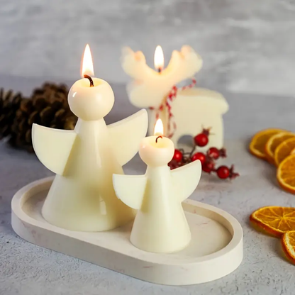 Craftto Yılbaşı Perisi Melek Silikon Mum Kalıbı Seti 2'li