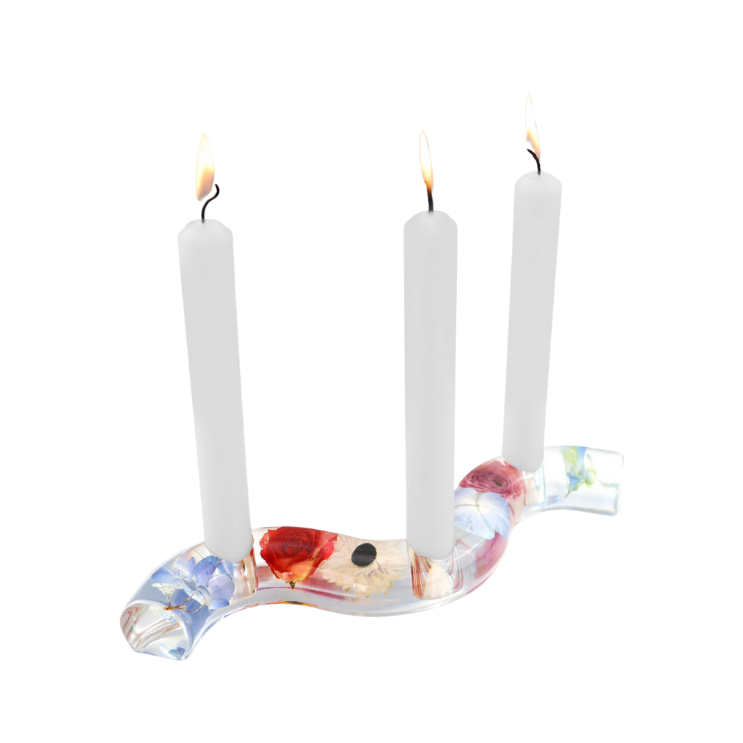 Craftto Uzun Yılan Şamdan Silikon Kalıbı 3 Gözlü Mumluk Silikon Kalıp