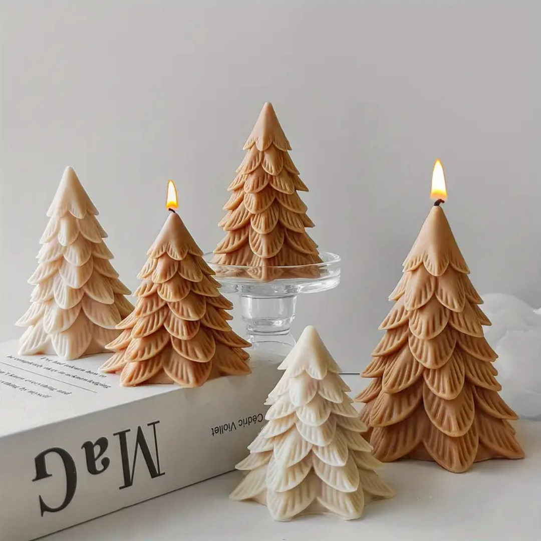 Craftto Modern Yılbaşı Ağacı Christmas Silikon Mum Kalıbı