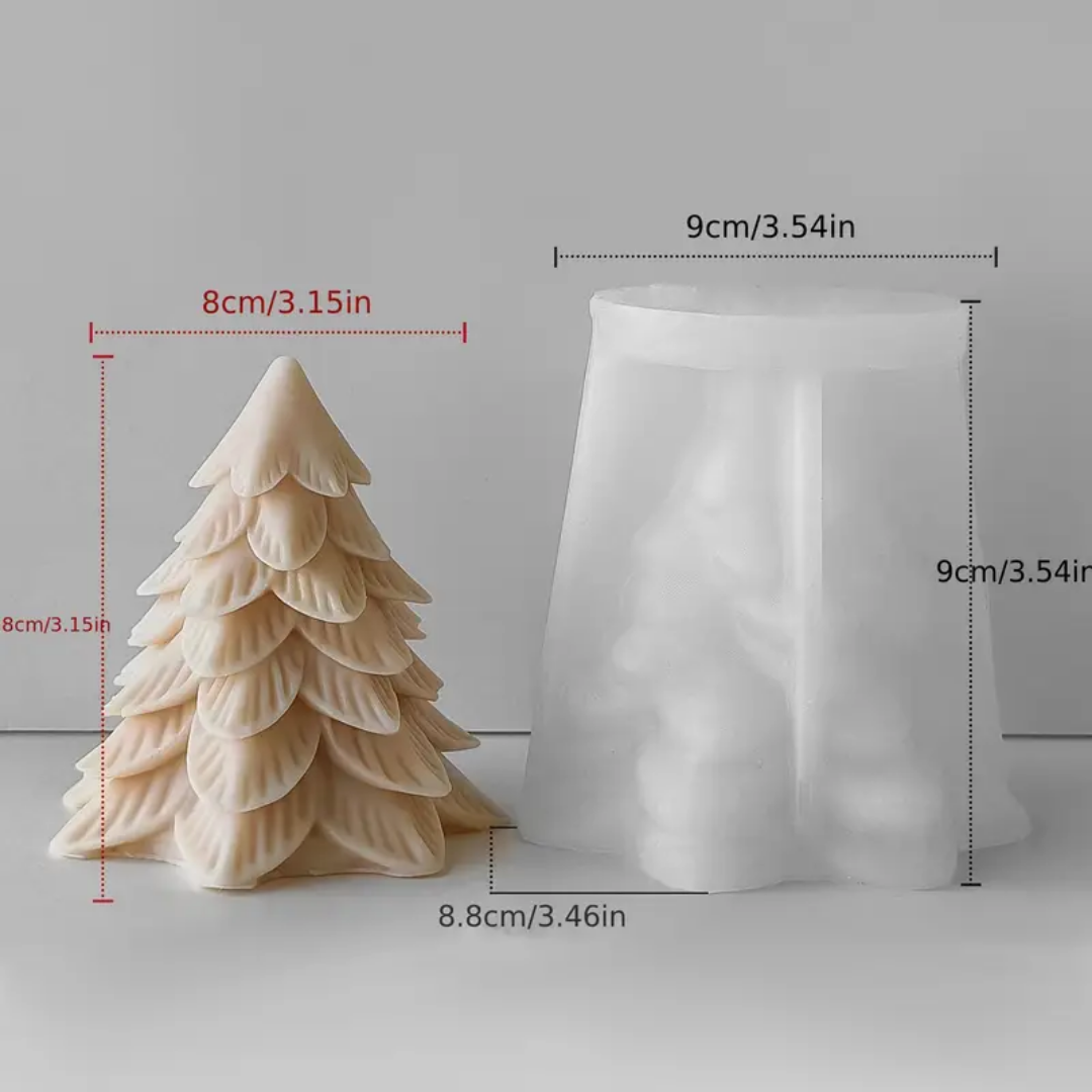 Craftto Modern Yılbaşı Ağacı Christmas Silikon Mum Kalıbı